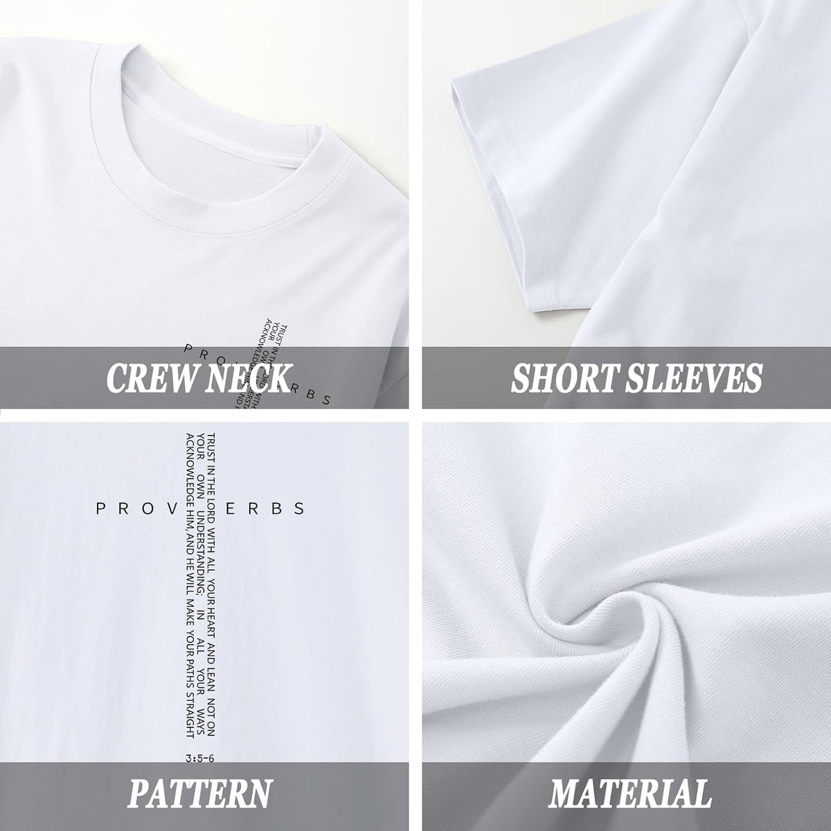 Christian Shirts for Men Vintage Religious Cross Bible Verse T-Shirt Jesus Faith Tshirt Inspirational Graphic Tees