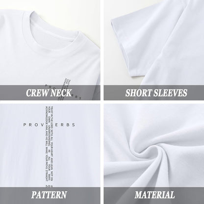 Christian Shirts for Men Vintage Religious Cross Bible Verse T-Shirt Jesus Faith Tshirt Inspirational Graphic Tees