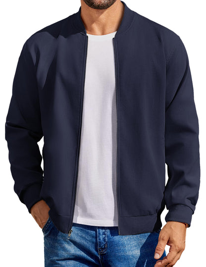 COOFANDY Mens Light Cotton Bomber Jacket Flight Casual Softshell Varisty
