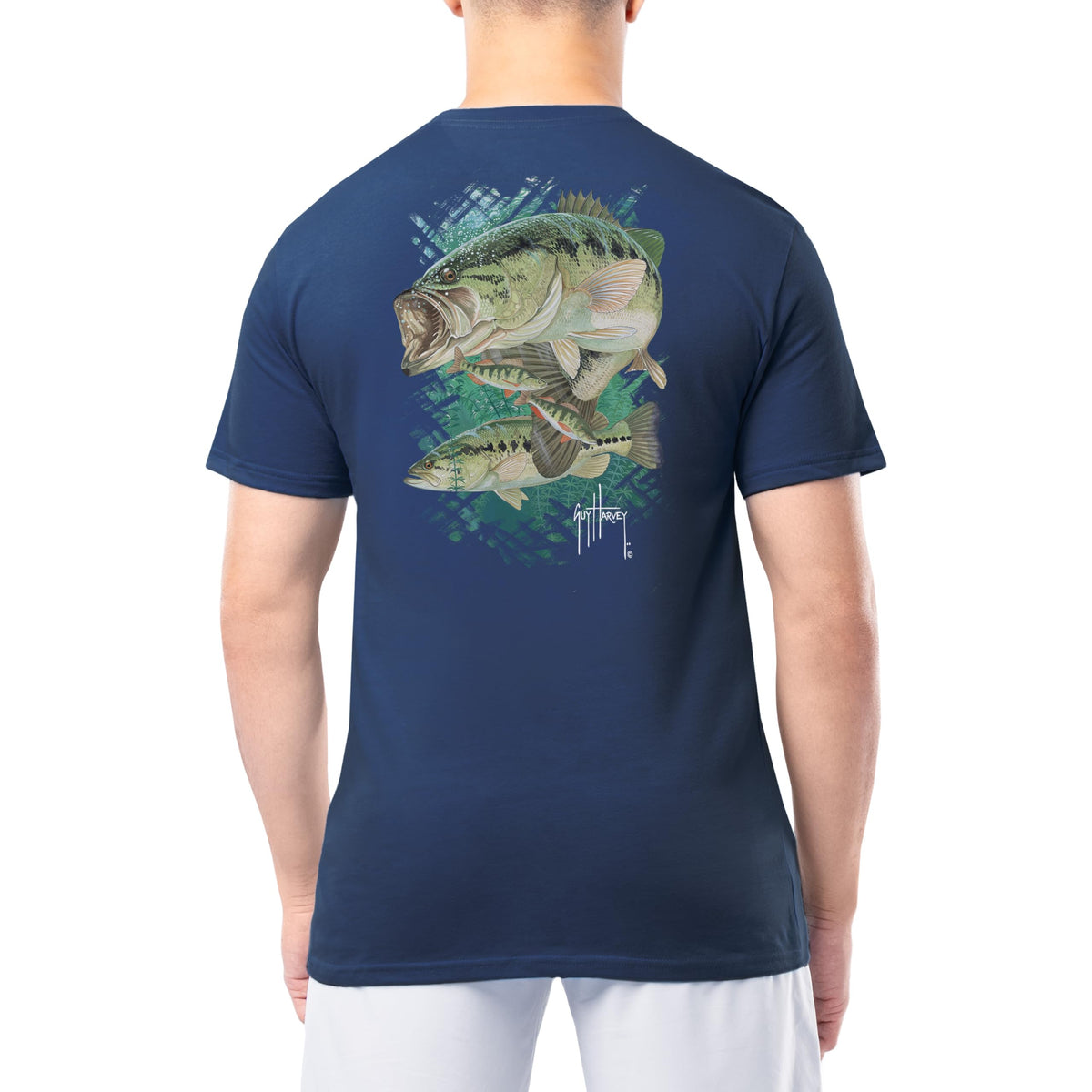 Guy Harvey Men’s Short Sleeve OG Cotton Graphic Pocket T-Shirt