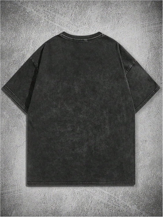 VIPWOLF Men's Graphic Vinatge Oversized Short Sleeve Tee Shirt