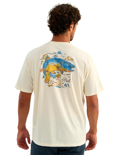 HUK Mens Fishing Graphic Tee, Performance Short Sleeve, Quick-Dry