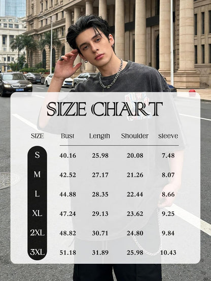 Oversized Graphic Tshirts for Men Cool Streetwear Shirts