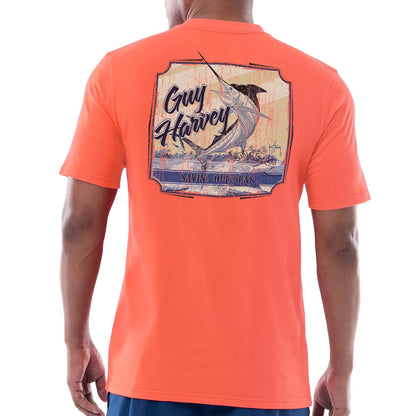 Guy Harvey Men’s Short Sleeve OG Cotton Graphic Pocket T-Shirt