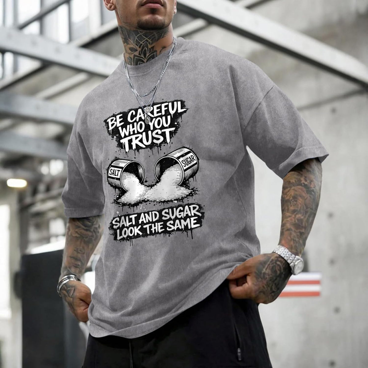 Tuislay Graphic Tees Men Oversized Gym Acid Wash Tshirts Streetwear Vintage Grunge T Shirts Y2k Baggy Funny Fashion Shirt Top