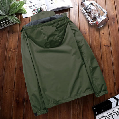 Mens Lightweight Waterproof Jacket Windproof Rain Hooded jackets for Running Hiking Cycling Travel M-7XL
