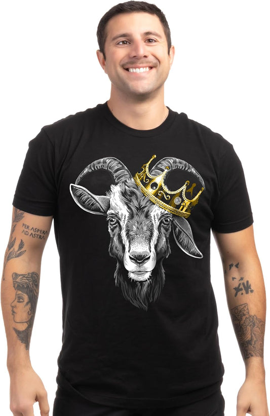 G.O.A.T. | Greatest of All Time Champion Tee Shirt, Goat Fantasy Sports Champ Joke Humor T-Shirt for Men Women
