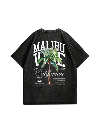 VIPWOLF Men's Graphic Vinatge Oversized Short Sleeve Tee Shirt