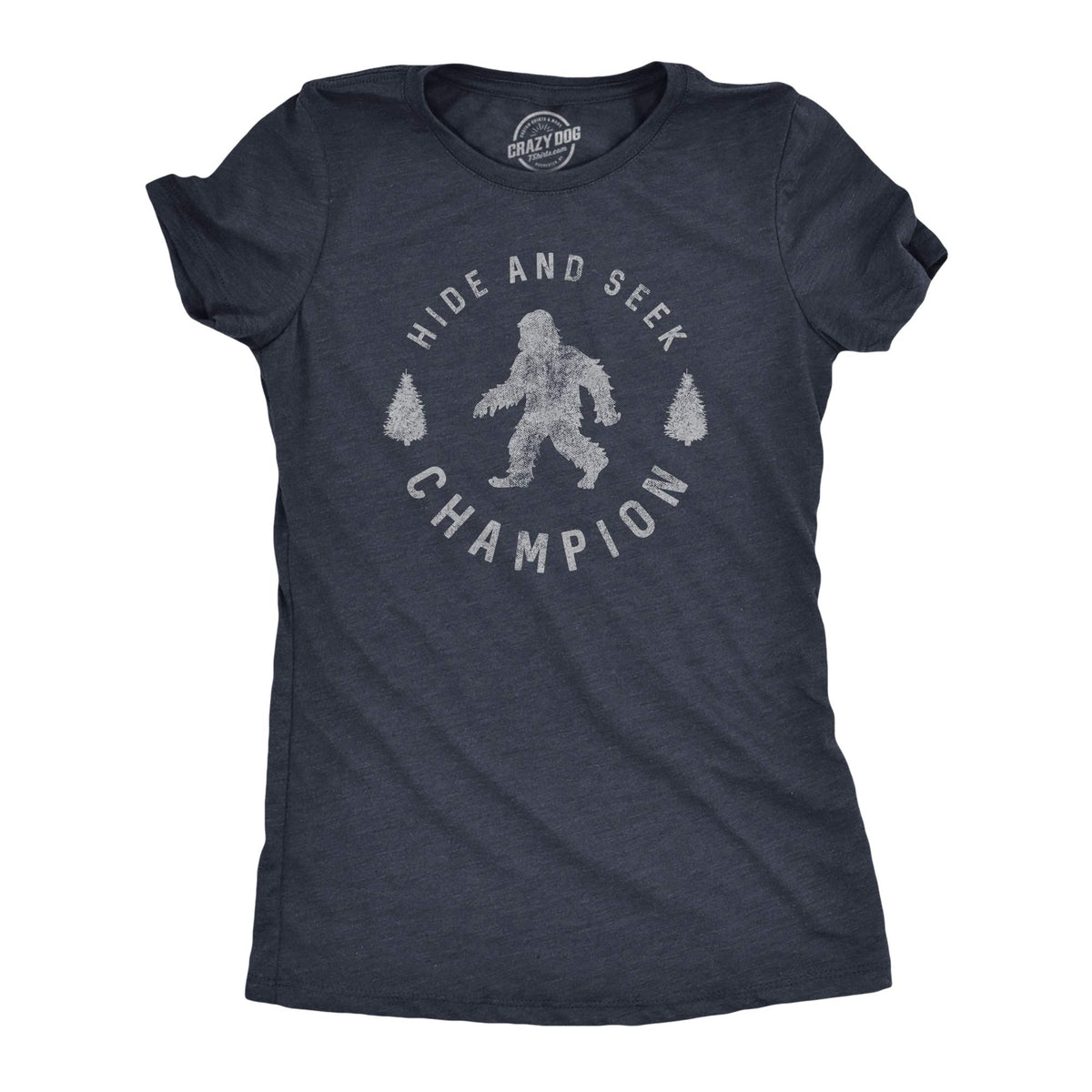 Hide and Seek Champion Funny Bigfoot Graphic Tee