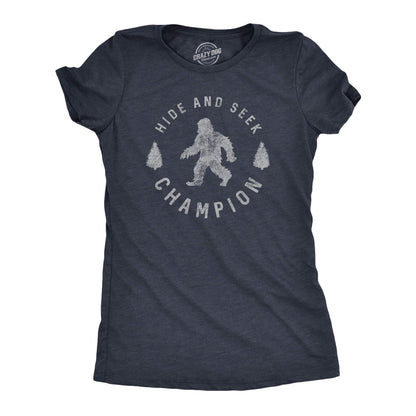 Hide and Seek Champion Funny Bigfoot Graphic Tee
