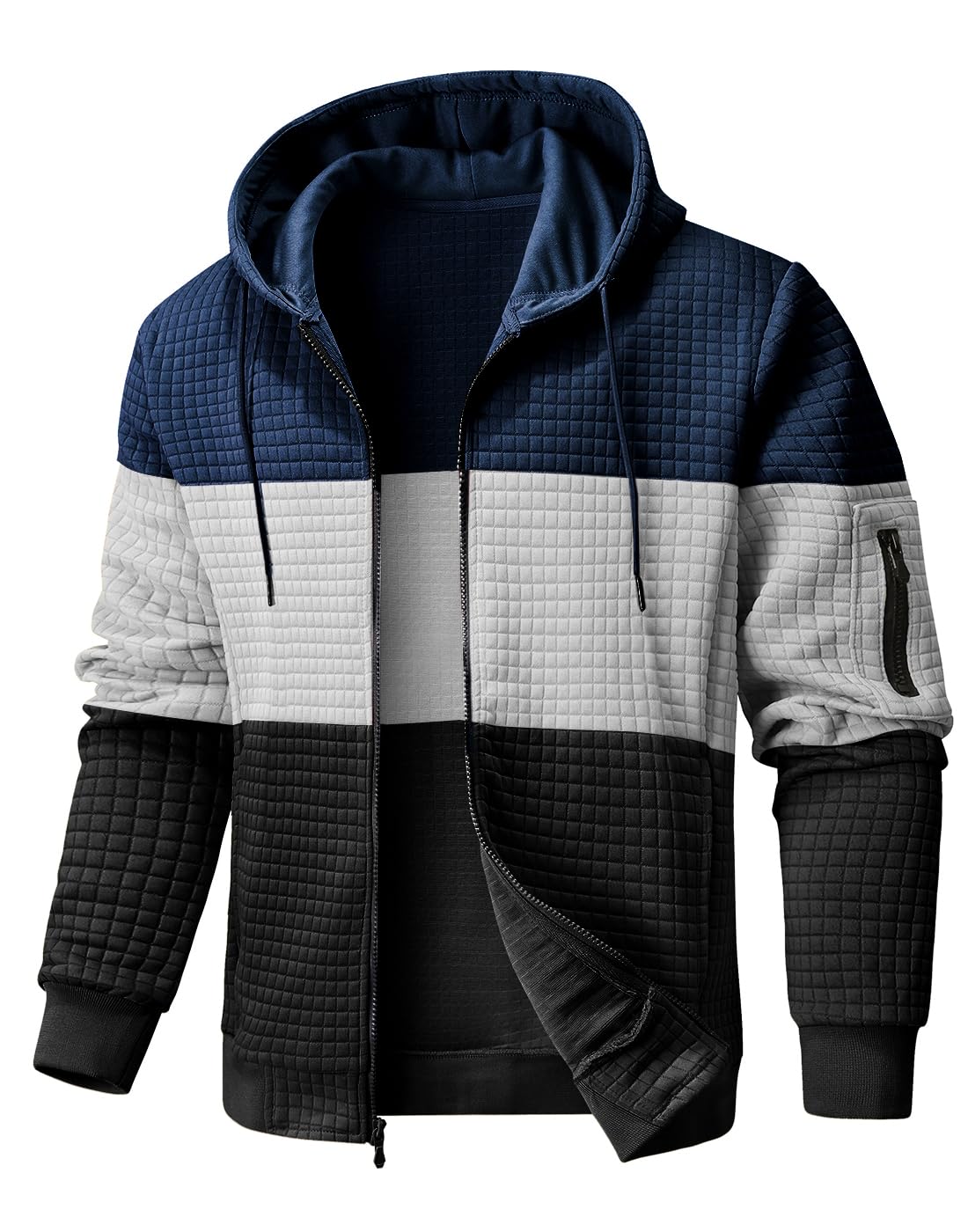 Wizoat Mens Zip Up Hoodie Full-Zip Sweatshirt Lightweight Hooded Jackets