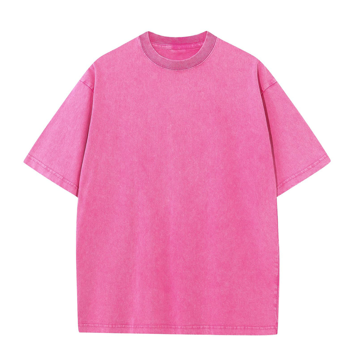 Men's Cotton T-Shirts Oversized Unisex Short Sleeves Casual Loose Wash Solid Basic Tee Tops