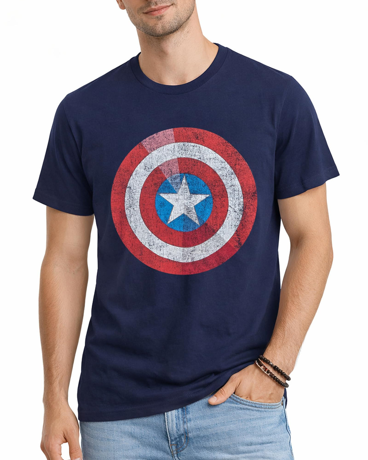 Marvel Mens Graphic Tees Short Sleeve Crewneck Cotton T-Shirts