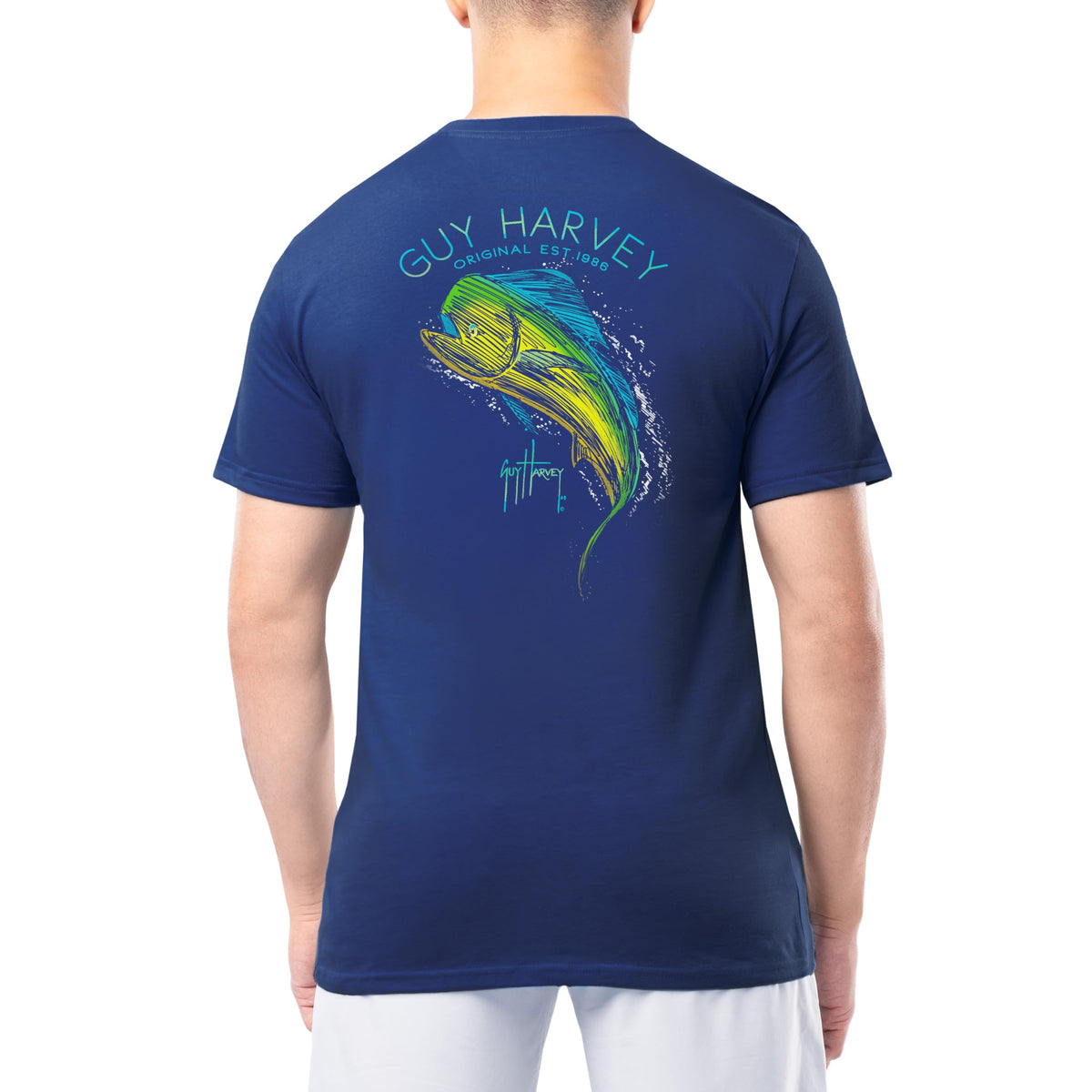 Guy Harvey Men’s Short Sleeve OG Cotton Graphic Pocket T-Shirt