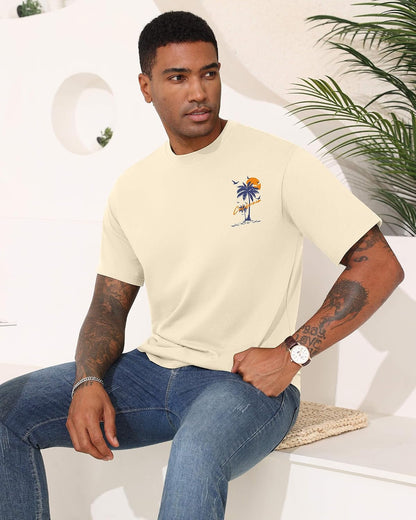 Aiyino Mens West Coast T-Shirt California Palm Tree Summer Graphic Tee