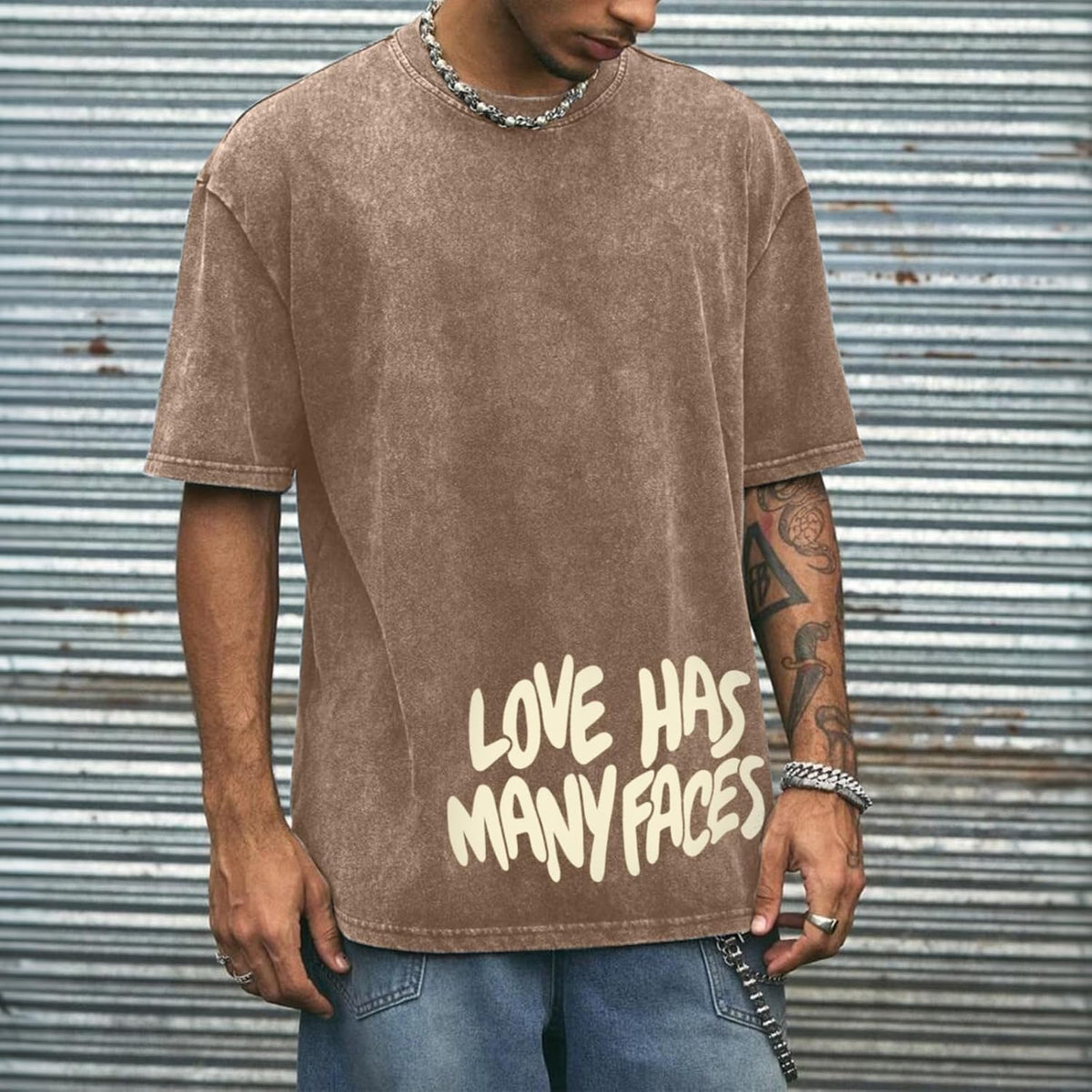 Mens Graphic Tees Oversized Streetwear Grunge Shirts Vintage Baggy Shirt Y2k Harajuku Letter Print Acid Wash Tshirt