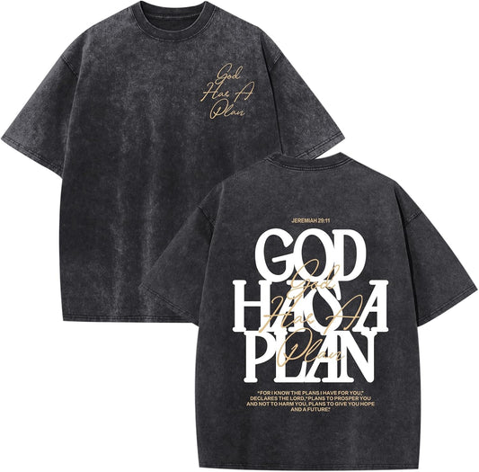 Christian Shirts for Men God Religious Jesus Faith Inspirational Bible Verse Tshirt Oversized Acid Wash Graphic Tees