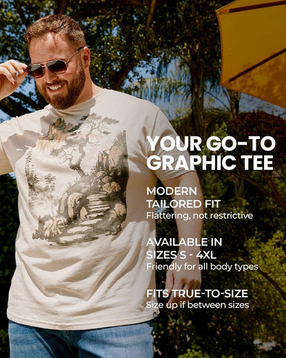 Graphic Tees for Men Cool Art Short Sleeve T-Shirts Soft Slim Fit S-4XL