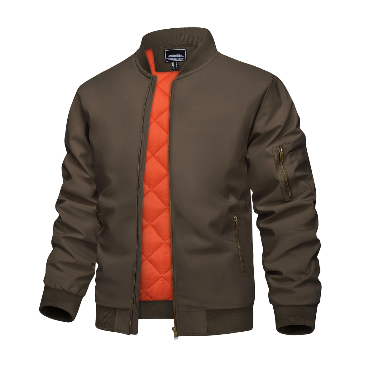 KEFITEVD Men's Bomber Jackets Fall Winter Warm Windbreaker Casual Coats