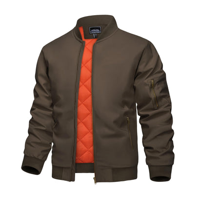 KEFITEVD Men's Bomber Jackets Fall Winter Warm Windbreaker Casual Coats