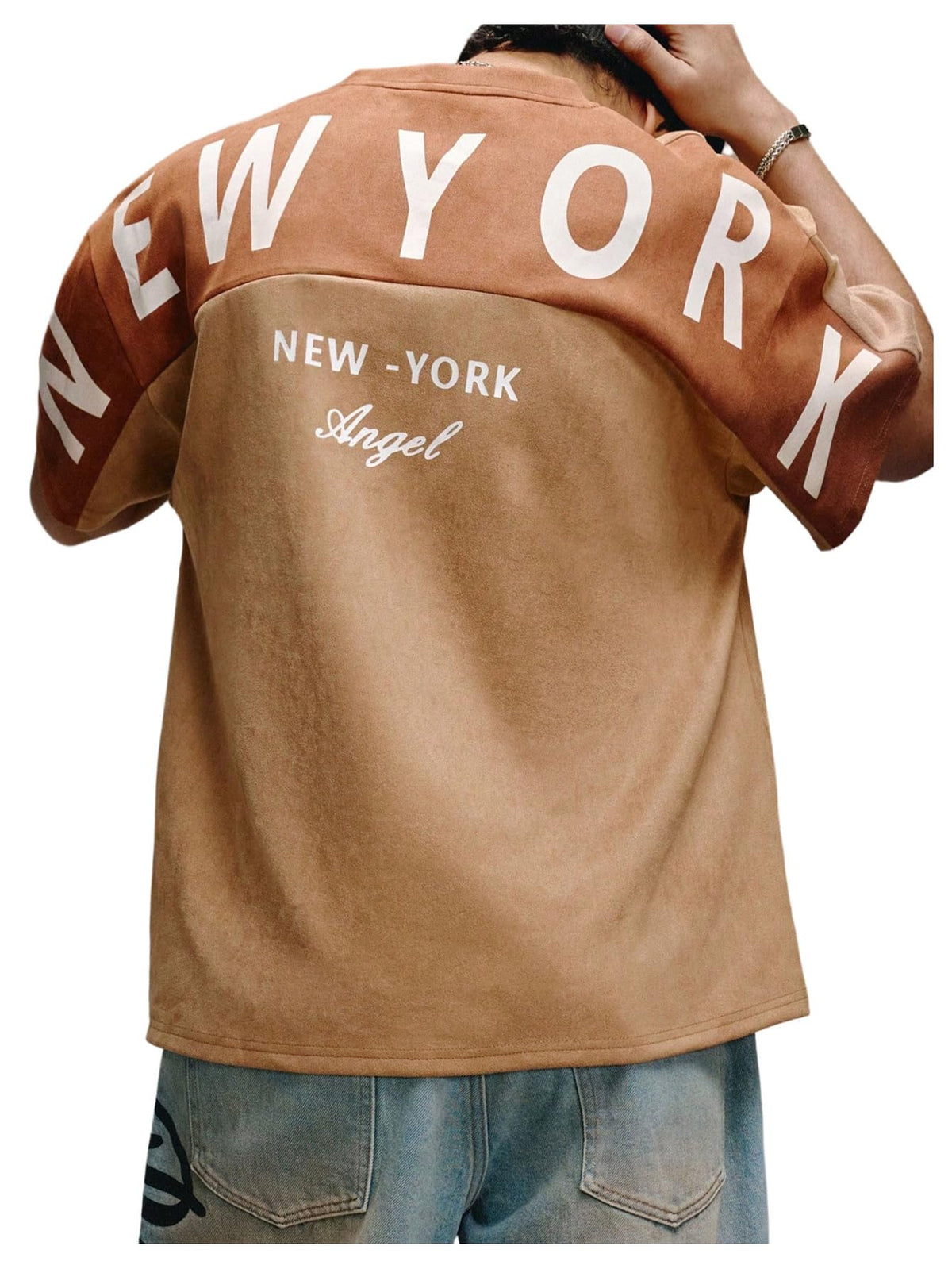 VIPWOLF Men's Graphic Vinatge Oversized Short Sleeve Tee Shirt