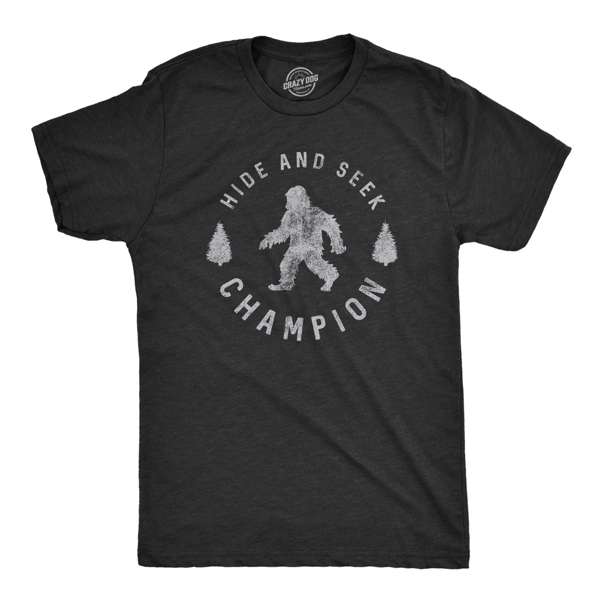 Hide and Seek Champion Funny Bigfoot Graphic Tee