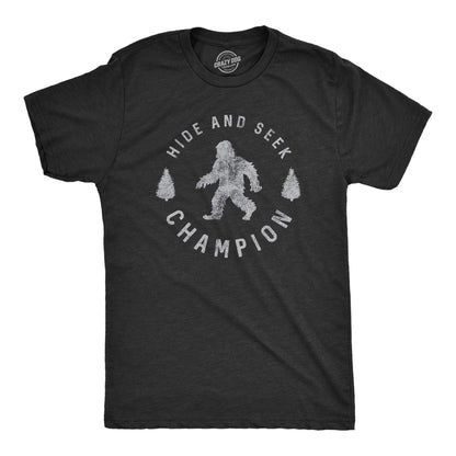 Hide and Seek Champion Funny Bigfoot Graphic Tee