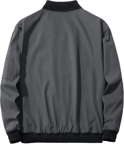 URBANFIND Men's Slim Fit Lightweight Sportswear Jacket Casual Bomber Jacket