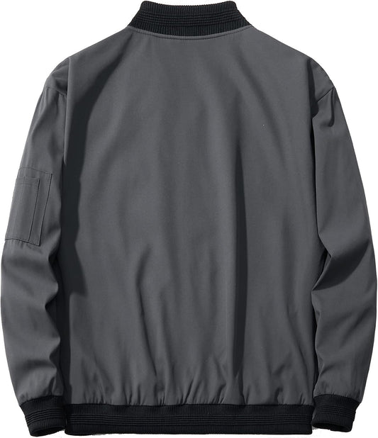 URBANFIND Men's Slim Fit Lightweight Sportswear Jacket Casual Bomber Jacket