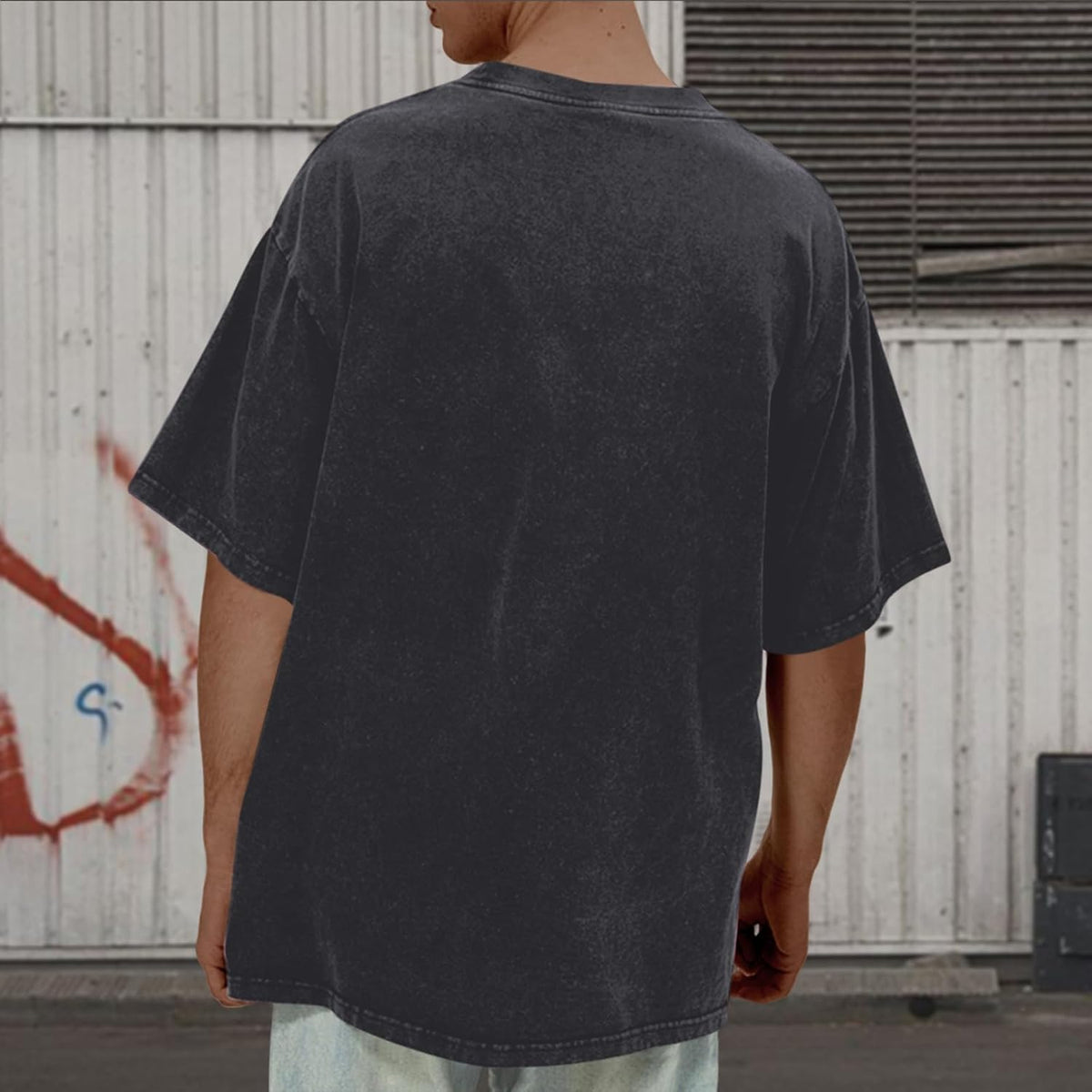 Mens Graphic T-Shirts Oversized Acid Wash Tshirt Vintage Streetwear Shirt Cool Road Racing Printed Tee Los Angeles Top