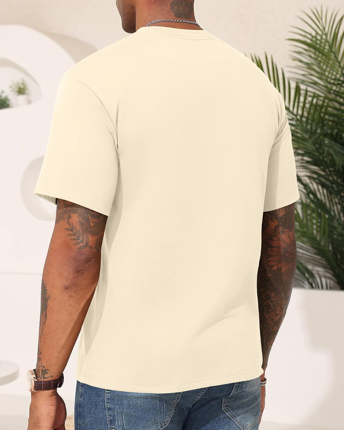 Aiyino Men's New York Tee – Varsity Graphic 100% Cotton Casual Top