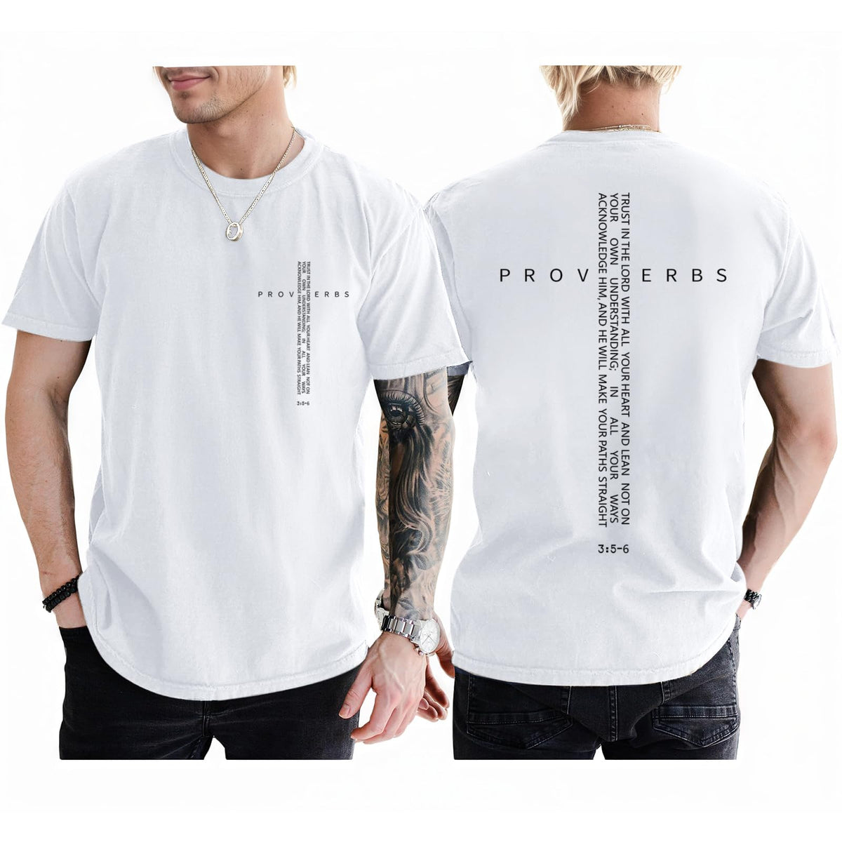 Christian Shirts for Men Vintage Religious Cross Bible Verse T-Shirt Jesus Faith Tshirt Inspirational Graphic Tees