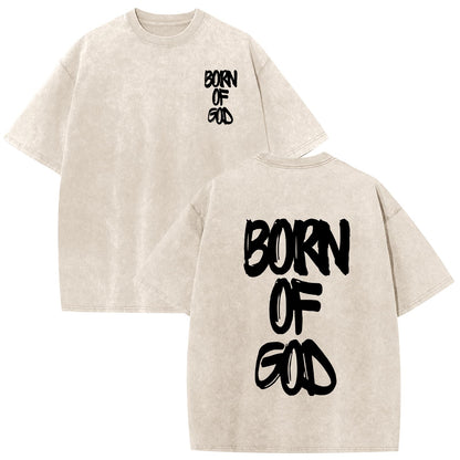 Christian Shirts for Men Faith Over Fear Shirt Jesus Religious Tshirt Oversized Graphic Tees Acid Wash God T-Shirt