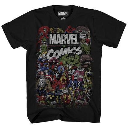Marvel Avengers Crew Comics Logo Adult Mens Graphic T-Shirt