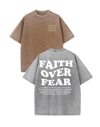 2 Packs Christian T Shirts for Men Oversized Tee Graphic Apparel Acid Washed Baggy Gym Top