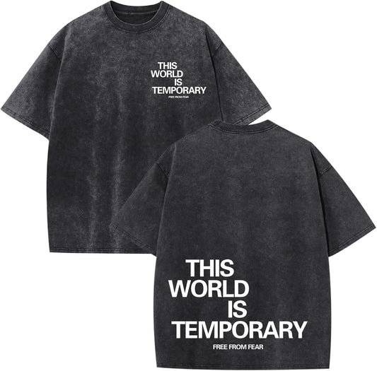 Wrenpies Christian Bible Verse Shirts for Men Jesus Faith God Religious Tshirt Vintage Oversized Graphic Acid Wash Tees Tops