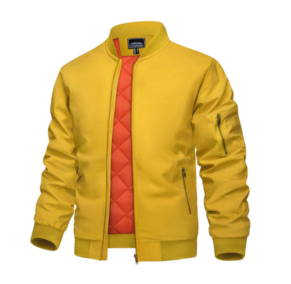KEFITEVD Men's Bomber Jackets Fall Winter Warm Windbreaker Casual Coats