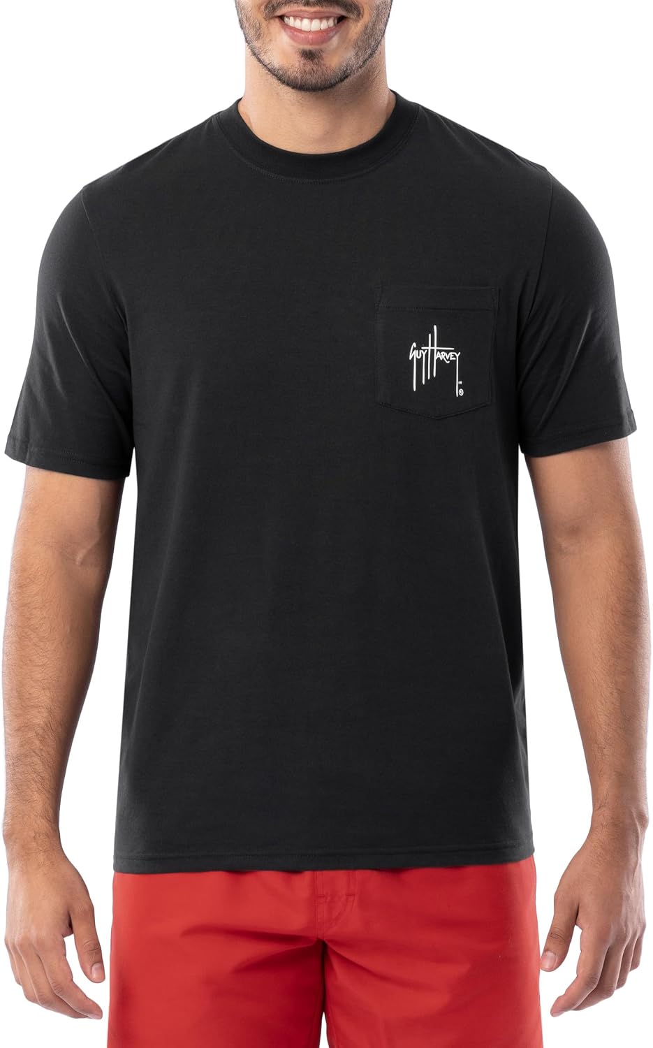 Guy Harvey Men’s Short Sleeve OG Cotton Graphic Pocket T-Shirt