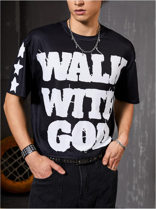 SOLY HUX Men's Graphic Tees Letter Print Short Sleeve Crewneck T Shirt