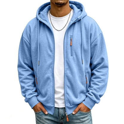 Mens Zip Up Hoodie Fall Essentials Jackets Light Weight Long Sleeve Hoodies