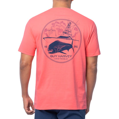 Guy Harvey Men’s Short Sleeve OG Cotton Graphic Pocket T-Shirt