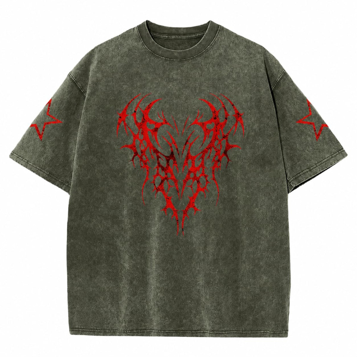 Men Graphic Tees Grunge Goth Punk Oversized Tshirts Emo Scene Gothic Shirts Y2k Streetwear Acid Wash T-Shirt