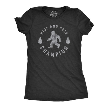 Hide and Seek Champion Funny Bigfoot Graphic Tee