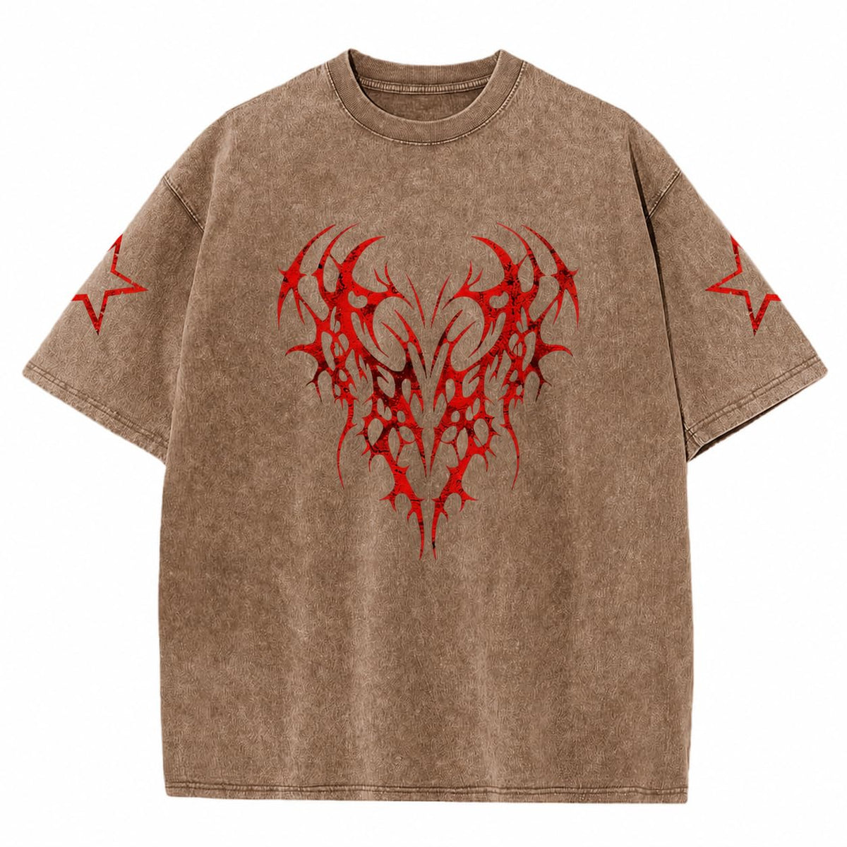 Men Graphic Tees Grunge Goth Punk Oversized Tshirts Emo Scene Gothic Shirts Y2k Streetwear Acid Wash T-Shirt