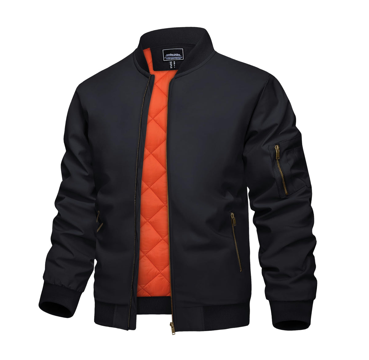 KEFITEVD Men's Bomber Jackets Fall Winter Warm Windbreaker Casual Coats