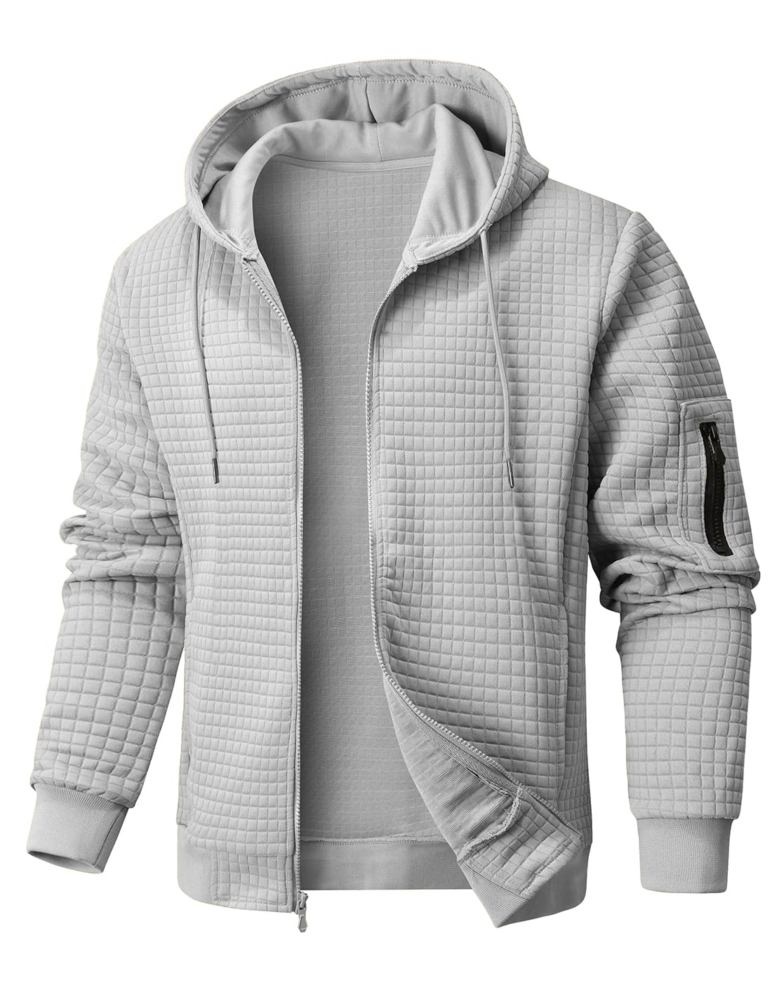 Wizoat Mens Zip Up Hoodie Full-Zip Sweatshirt Lightweight Hooded Jackets
