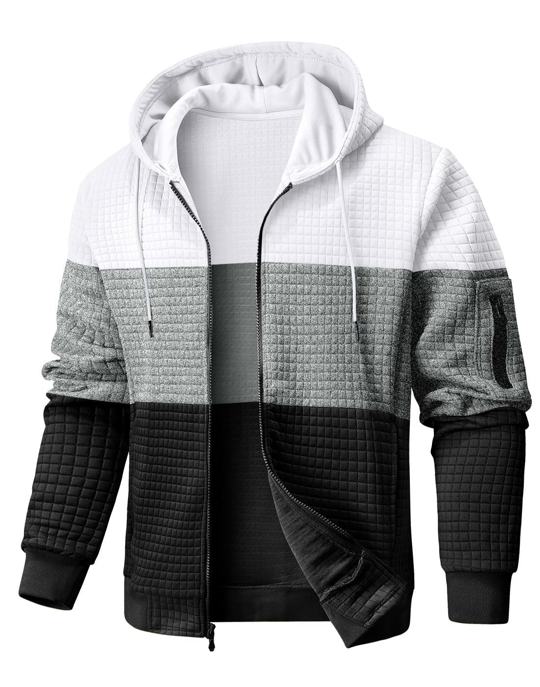 Wizoat Mens Zip Up Hoodie Full-Zip Sweatshirt Lightweight Hooded Jackets