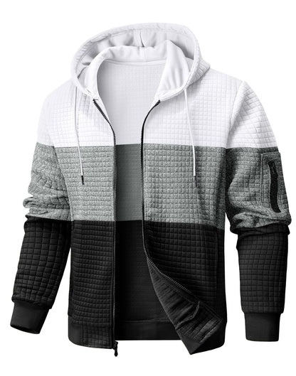 Wizoat Mens Zip Up Hoodie Full-Zip Sweatshirt Lightweight Hooded Jackets