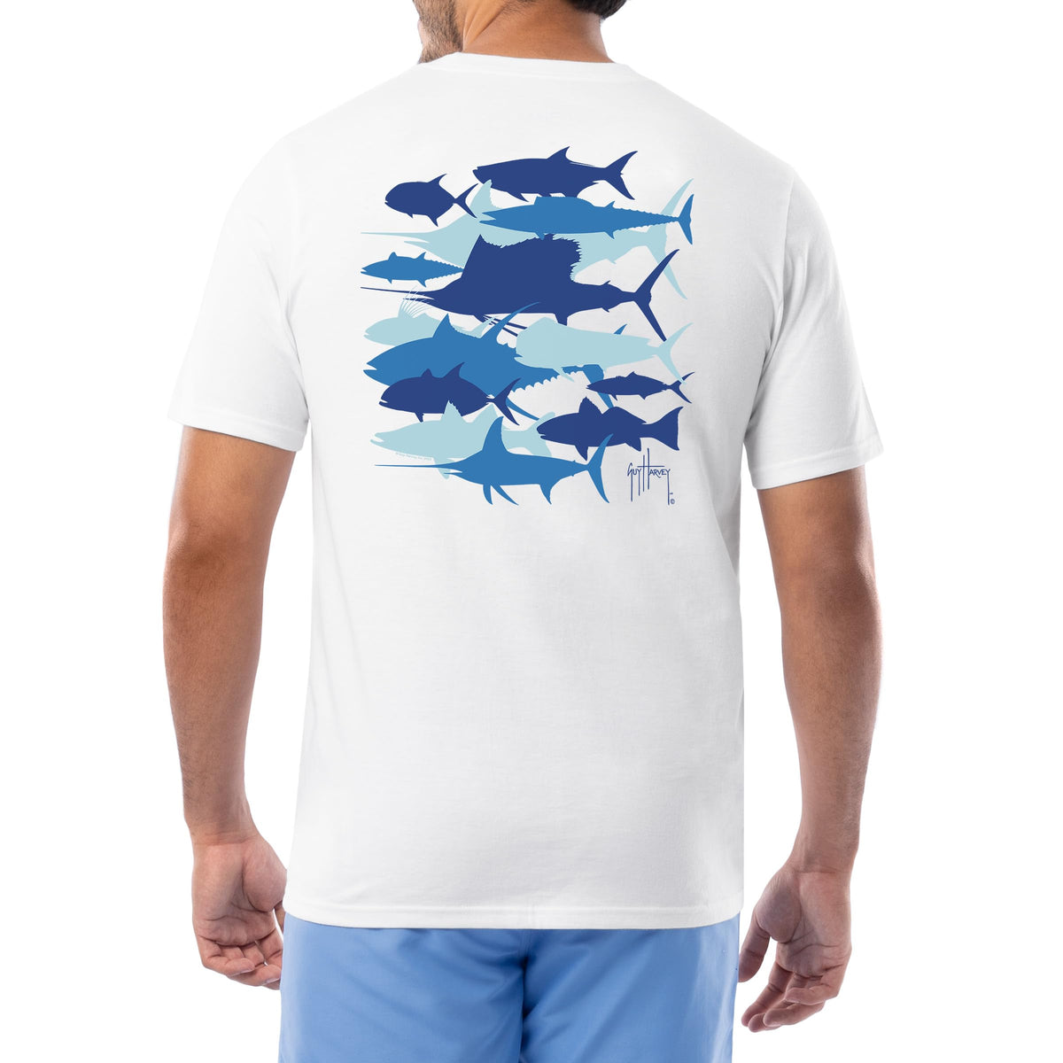 Guy Harvey Men’s Short Sleeve OG Cotton Graphic Pocket T-Shirt