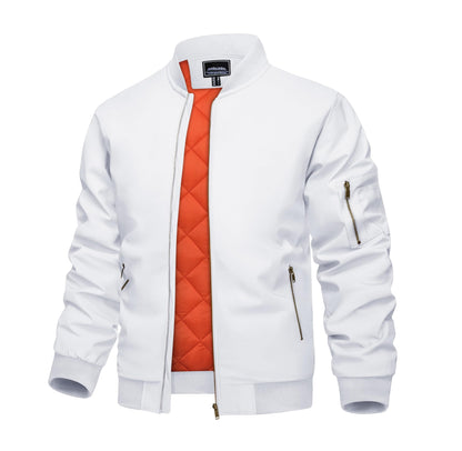 KEFITEVD Men's Bomber Jackets Fall Winter Warm Windbreaker Casual Coats